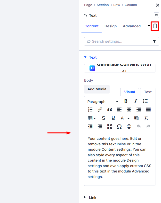 Default Inline Content Editing in Divi 5