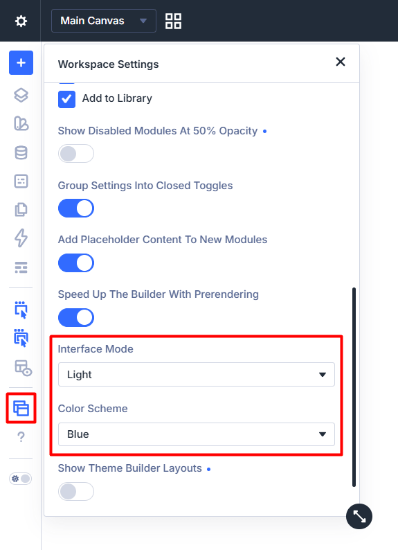 Default Divi Builder Interface Mode and Color Scheme in Divi 5